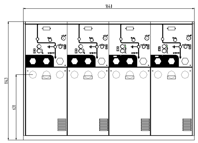 戶內固體絕緣環網柜結構圖